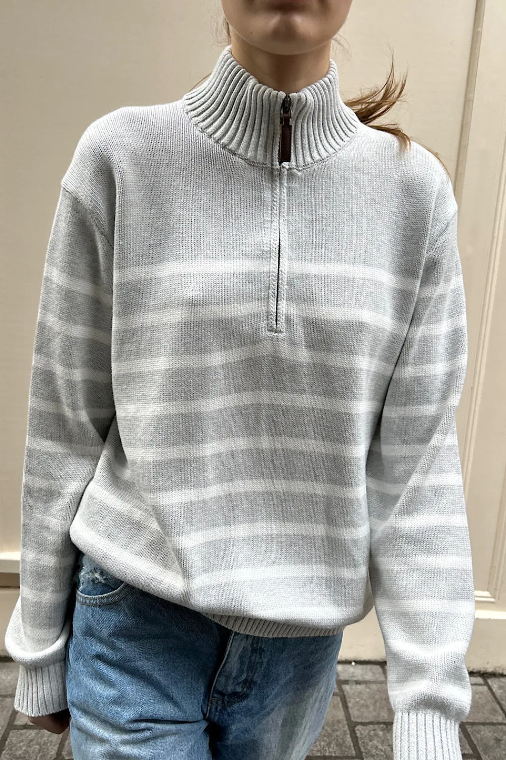 Discount Aleah Cotton Stripe Sweater Stripes|Cotton
