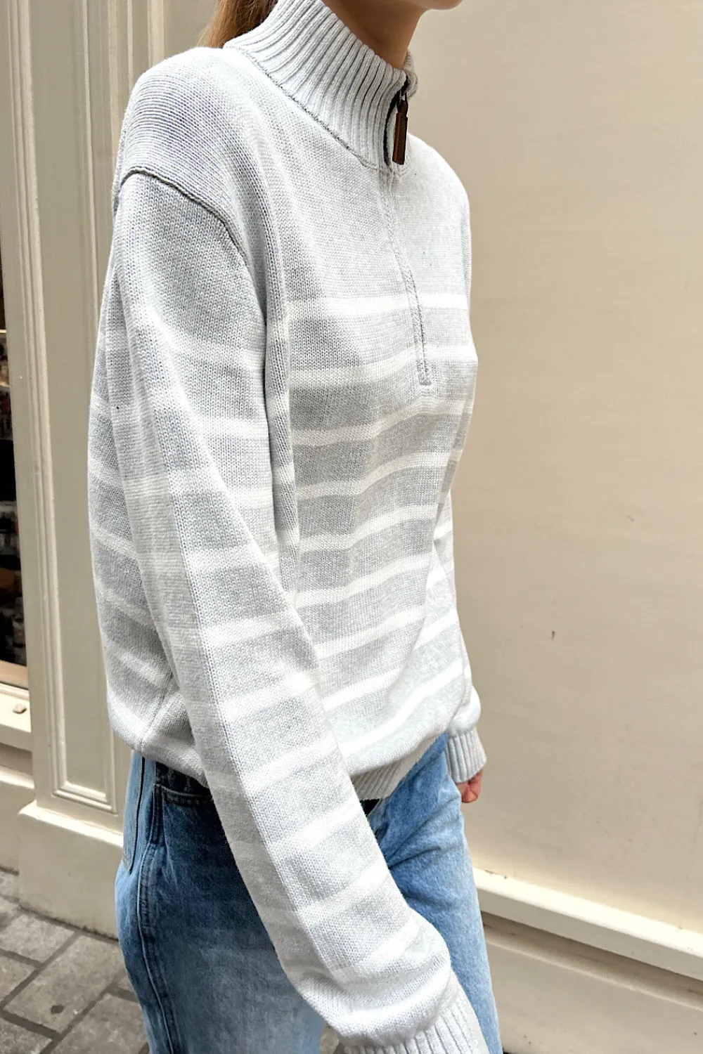 Discount Aleah Cotton Stripe Sweater Stripes|Cotton