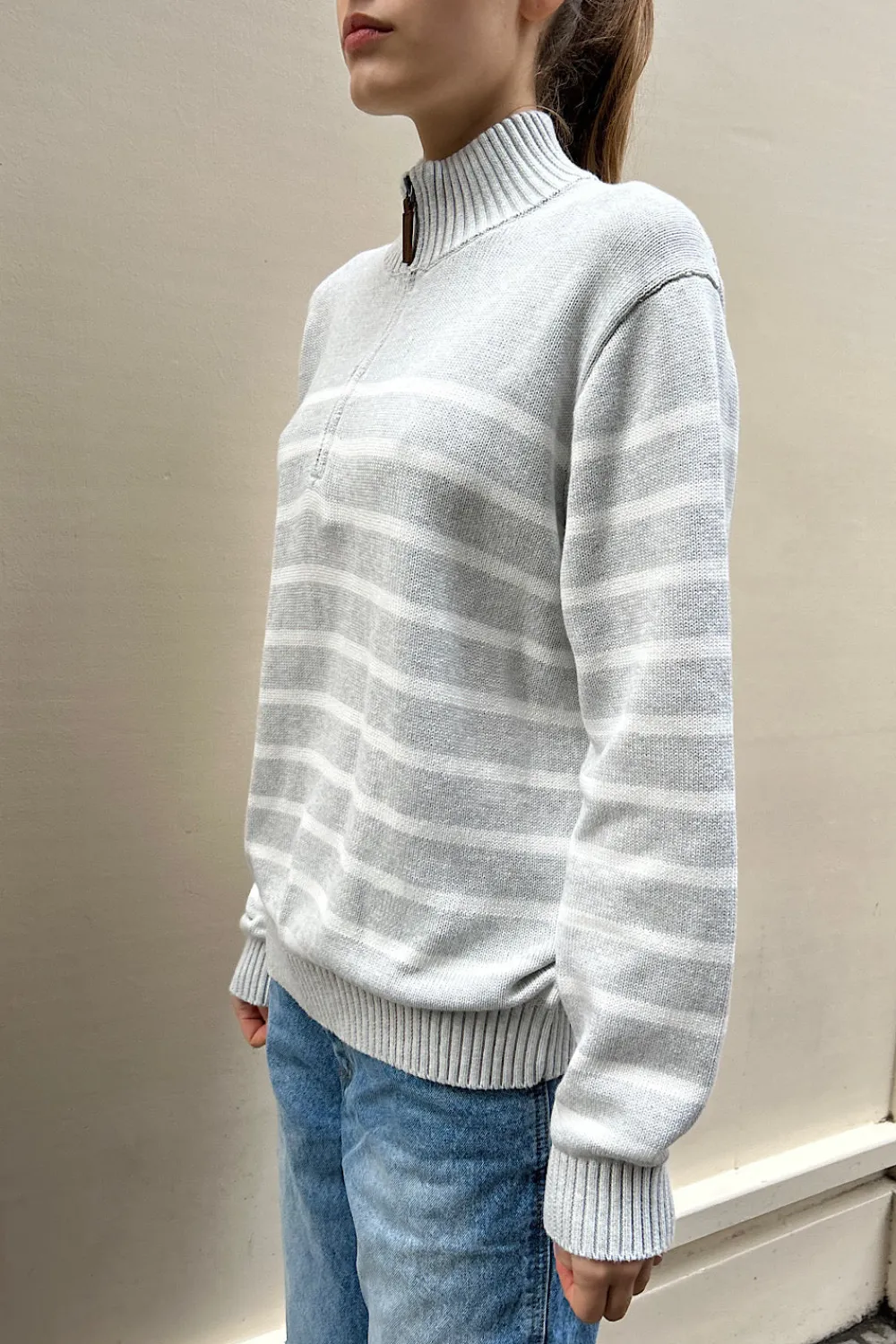 Discount Aleah Cotton Stripe Sweater Stripes|Cotton