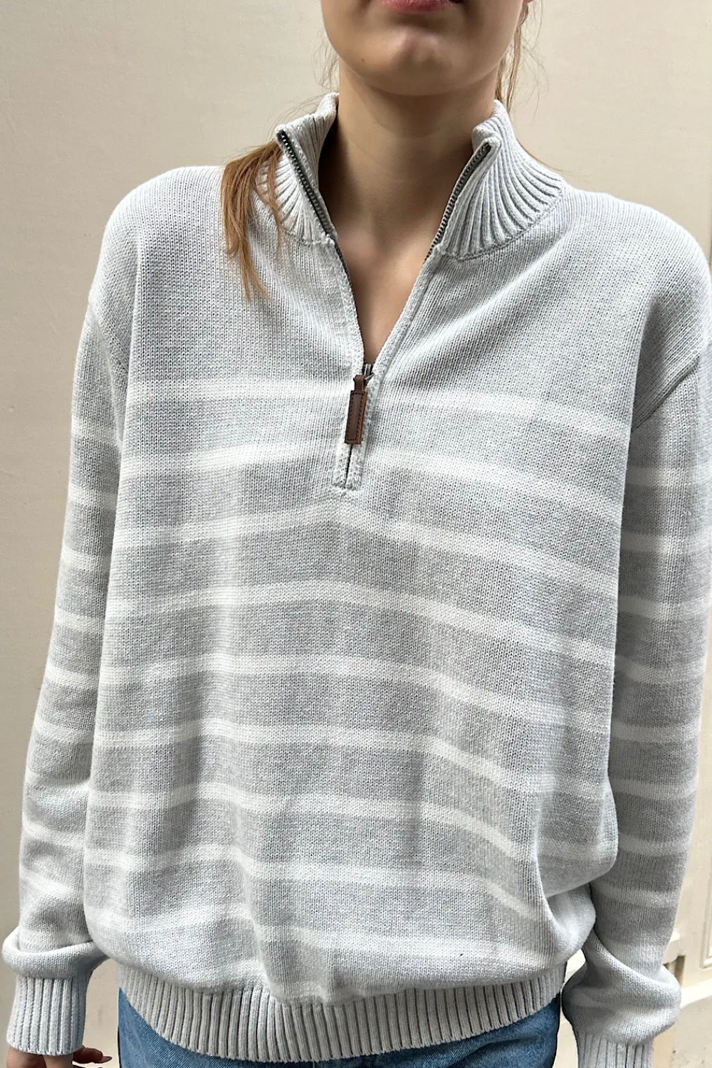 Discount Aleah Cotton Stripe Sweater Stripes|Cotton