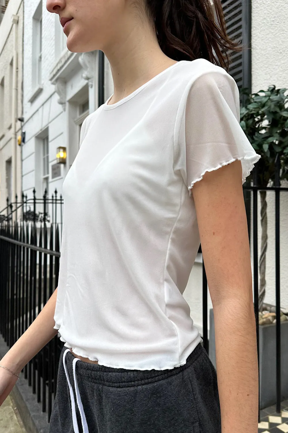Clearance Anais Mesh Top Short Sleeves