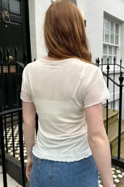Clearance Anais Mesh Top Short Sleeves