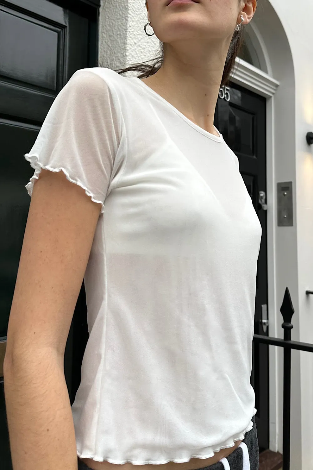 Clearance Anais Mesh Top Short Sleeves