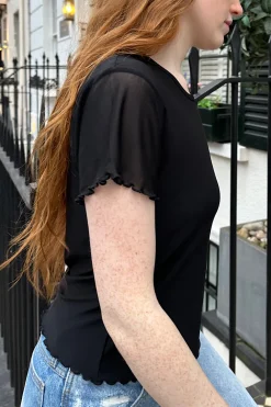 Clearance Anais Mesh Top Short Sleeves