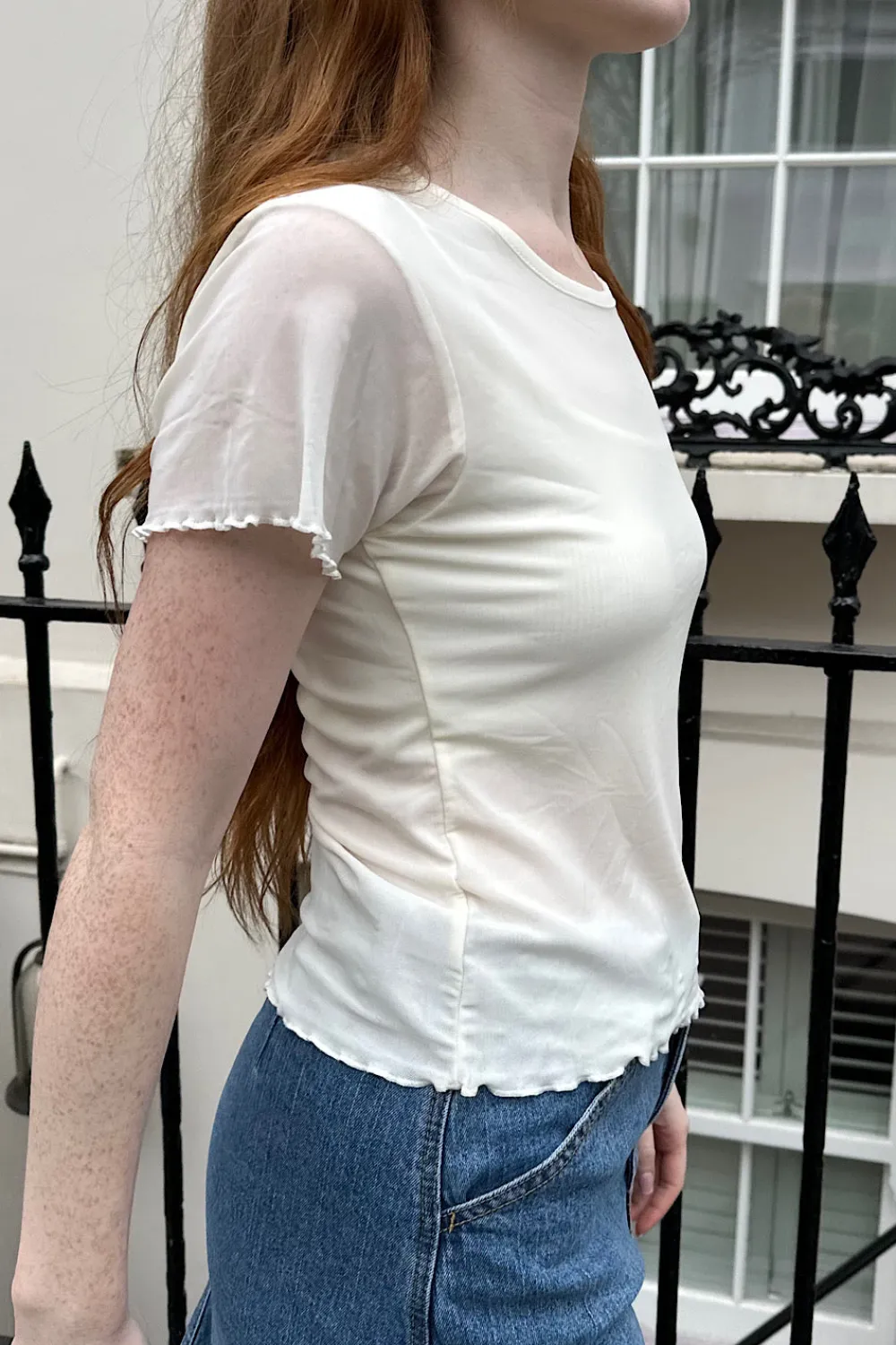 Clearance Anais Mesh Top Short Sleeves