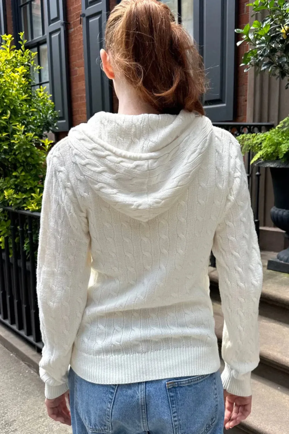 New Ayla Cable Knit Hoodie Cotton