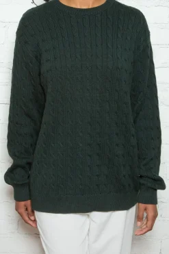 Brianna Cotton Cable Knit Sweater Cotton