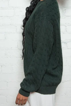 Brianna Cotton Cable Knit Sweater Cotton