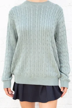 Brianna Cotton Cable Knit Sweater Cotton