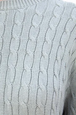 Brianna Cotton Cable Knit Sweater Cotton