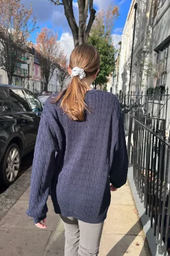 Brianna Cotton Cable Knit Sweater Cotton