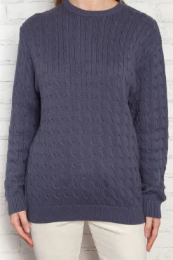 Brianna Cotton Cable Knit Sweater Cotton