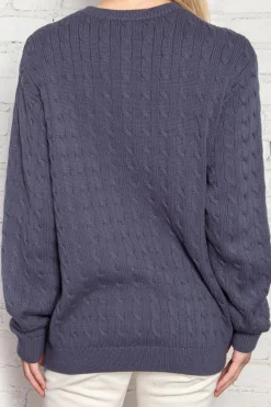 Brianna Cotton Cable Knit Sweater Cotton