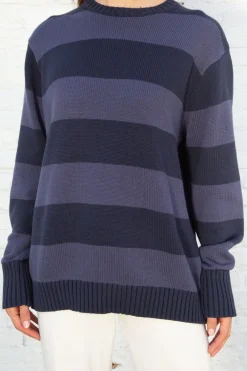 Hot Brianna Cotton Thick Stripe Sweater Cotton|Stripes