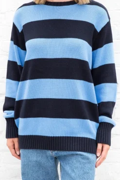 Hot Brianna Cotton Thick Stripe Sweater Cotton|Stripes