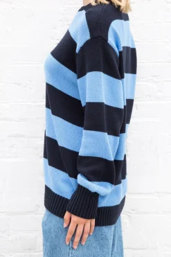Hot Brianna Cotton Thick Stripe Sweater Cotton|Stripes