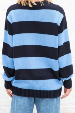 Hot Brianna Cotton Thick Stripe Sweater Cotton|Stripes