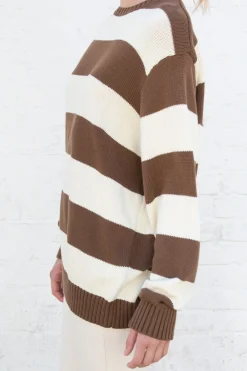 Hot Brianna Cotton Thick Stripe Sweater Cotton|Stripes