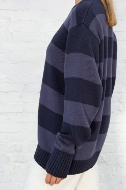 Hot Brianna Cotton Thick Stripe Sweater Cotton|Stripes