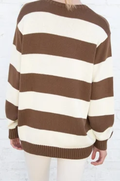 Hot Brianna Cotton Thick Stripe Sweater Cotton|Stripes