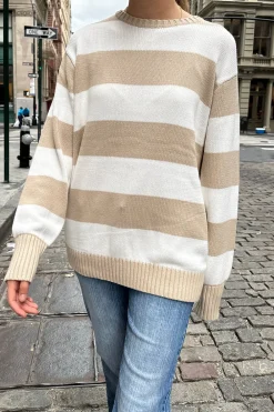 Hot Brianna Cotton Thick Stripe Sweater Cotton|Stripes
