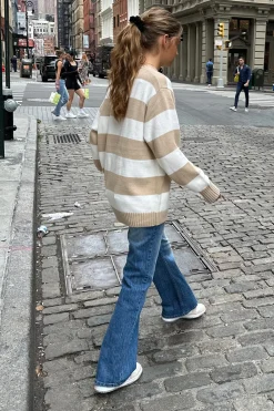 Hot Brianna Cotton Thick Stripe Sweater Cotton|Stripes