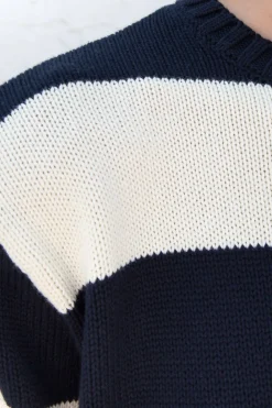 Sale Brianna Cotton Thick Stripe Sweater Stripes|Cotton