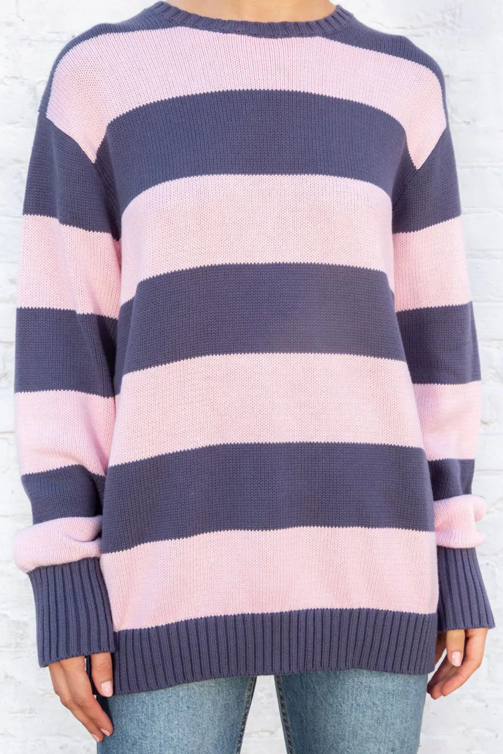 Sale Brianna Cotton Thick Stripe Sweater Stripes|Cotton