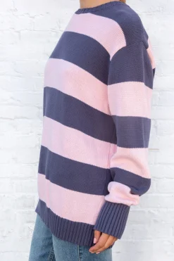 Sale Brianna Cotton Thick Stripe Sweater Stripes|Cotton