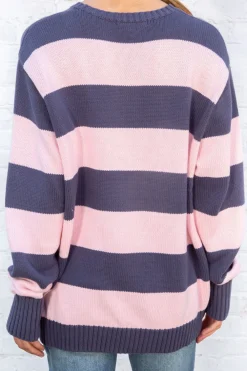 Sale Brianna Cotton Thick Stripe Sweater Stripes|Cotton
