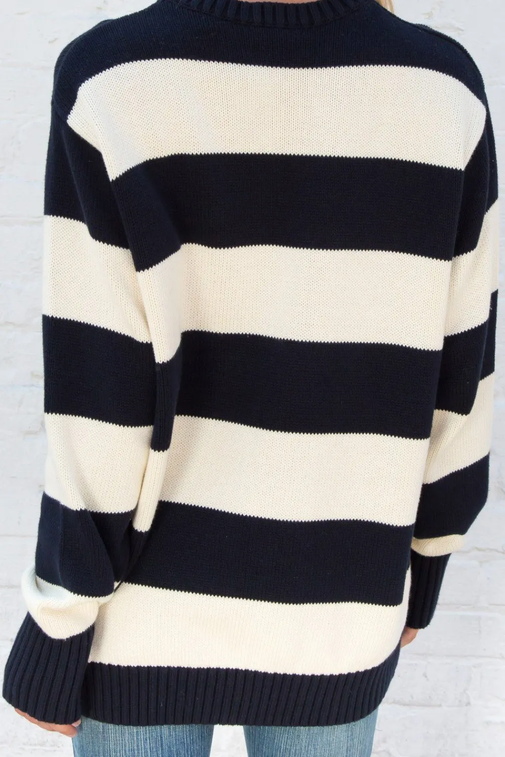 Sale Brianna Cotton Thick Stripe Sweater Stripes|Cotton