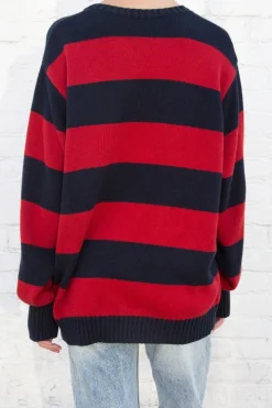Brianna Cotton Thick Stripe Sweater Stripes|Cotton