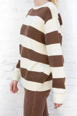 Brianna Cotton Thick Stripe Sweater Stripes|Cotton