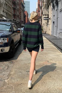 Brianna Cotton Thick Stripe Sweater Stripes|Cotton