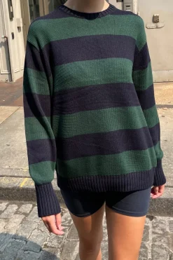 Brianna Cotton Thick Stripe Sweater Stripes|Cotton