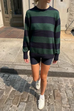 Brianna Cotton Thick Stripe Sweater Stripes|Cotton