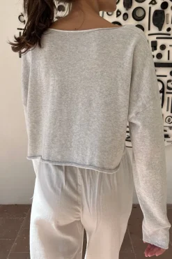 Hot Cameron Cropped Sweater Long Sleeves|Cotton