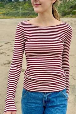 Clearance Catalina Stripe Top Stripes|Long Sleeves