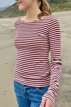 Clearance Catalina Stripe Top Stripes|Long Sleeves