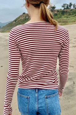 Clearance Catalina Stripe Top Stripes|Long Sleeves