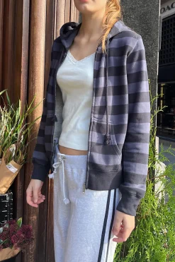Hot Christy Striped Hoodie Sweatpants & Sweatshirts