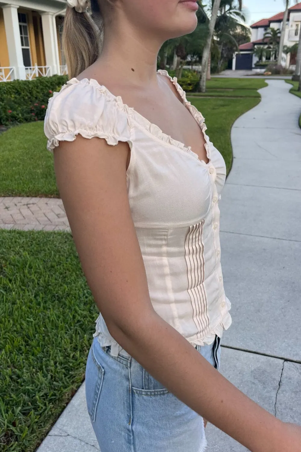 New Elena Top Short Sleeves