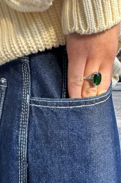 Green Stone Ring Jewelry