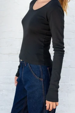Hot Jillian Basic Top Off The Shoulder|Long Sleeves