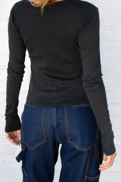 Hot Jillian Basic Top Off The Shoulder|Long Sleeves
