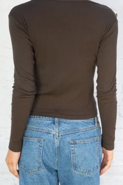Hot Jillian Basic Top Off The Shoulder|Long Sleeves