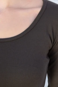 Hot Jillian Basic Top Off The Shoulder|Long Sleeves