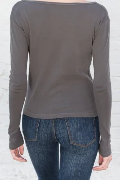 Hot Jillian Basic Top Off The Shoulder|Long Sleeves