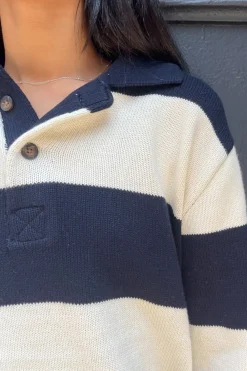 Clearance Katiana Striped Sweater Cotton