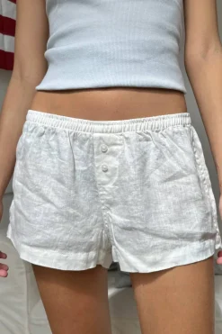 Hot Keira Pyjama Shorts Shorts & Skirts|Whites